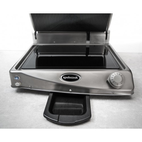Comprar Plancha mediana de vitrocerámica Spidocook rayada y lisa SP015PR en Pepebar