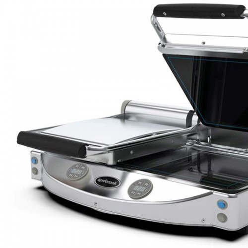 Comprar Plancha doble digital Spidocook con superficie de vitrocerámica lisa SP020E en Pepebar