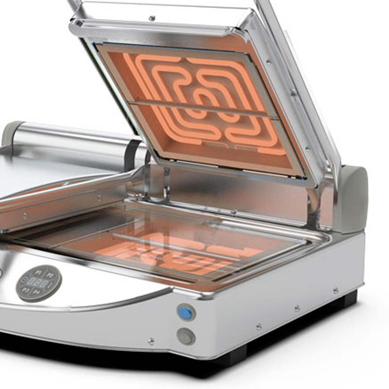 Comprar Plancha doble SpidoCook digital con vitrocerámica lisa transparente SP020ET en Pepebar