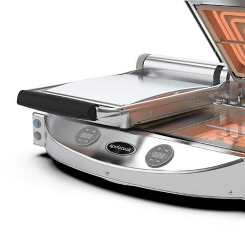 Comprar Plancha doble SpidoCook digital con vitrocerámica lisa transparente SP020ET en Pepebar
