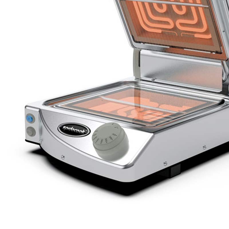 Comprar Plancha individual manual SpidoCook con vitrocerámica lisa transparente SP010PT en Pepebar