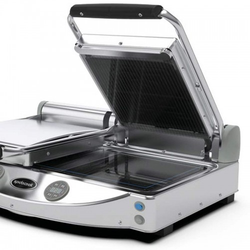 Comprar Plancha doble digital SpidoCook con vitrocerámica superior rayada SP020ER en Pepebar