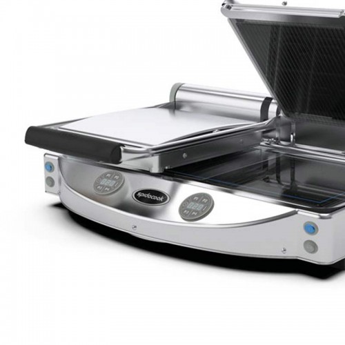 Comprar Plancha doble digital SpidoCook con vitrocerámica superior rayada SP020ER en Pepebar
