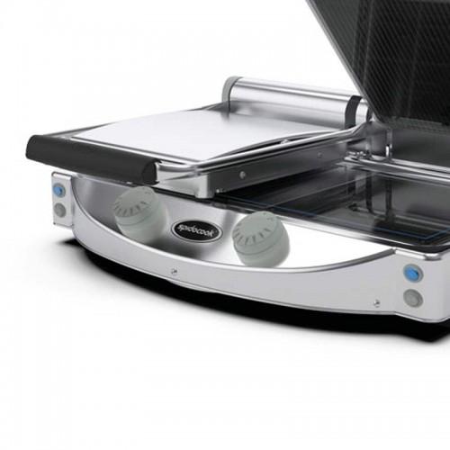 Comprar Plancha doble manual SpidoCook con vitrocerámica superior rayada SP020PR en Pepebar