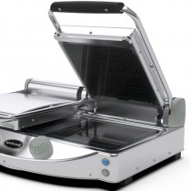 Plancha doble manual SpidoCook con vitrocerámica superior rayada SP020PR - Pepebar Plancha doble manual SpidoCook con vitrocerámica superior rayada SP020PR