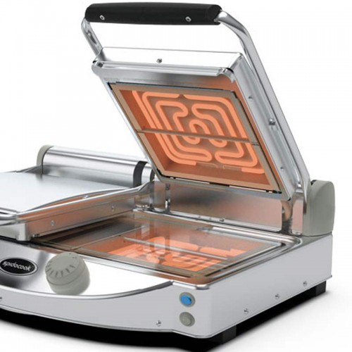 Comprar Plancha doble SpidoCook manual con vitrocerámica lisa transparente SP020PT en Pepebar