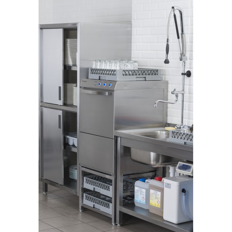 Comprar Lavavasos profesional 35x35 con dosif. detergente y bomba desagüe Stalgast 801351 en Pepebar