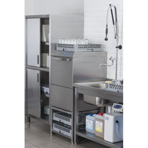 Comprar Lavavasos profesional 35x35 con dosif. detergente y bomba desagüe Stalgast 801351 en Pepebar