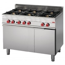 Cocina industrial 6 fogones con horno GN048 - Pepebar Cocina industrial 6 fogones con horno GN048 - Catálogo Cocinas industriales con horno