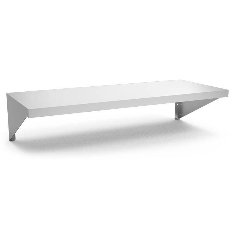 Comprar Estante inox mural con cartelas rectas 1200x300 mm en Pepebar