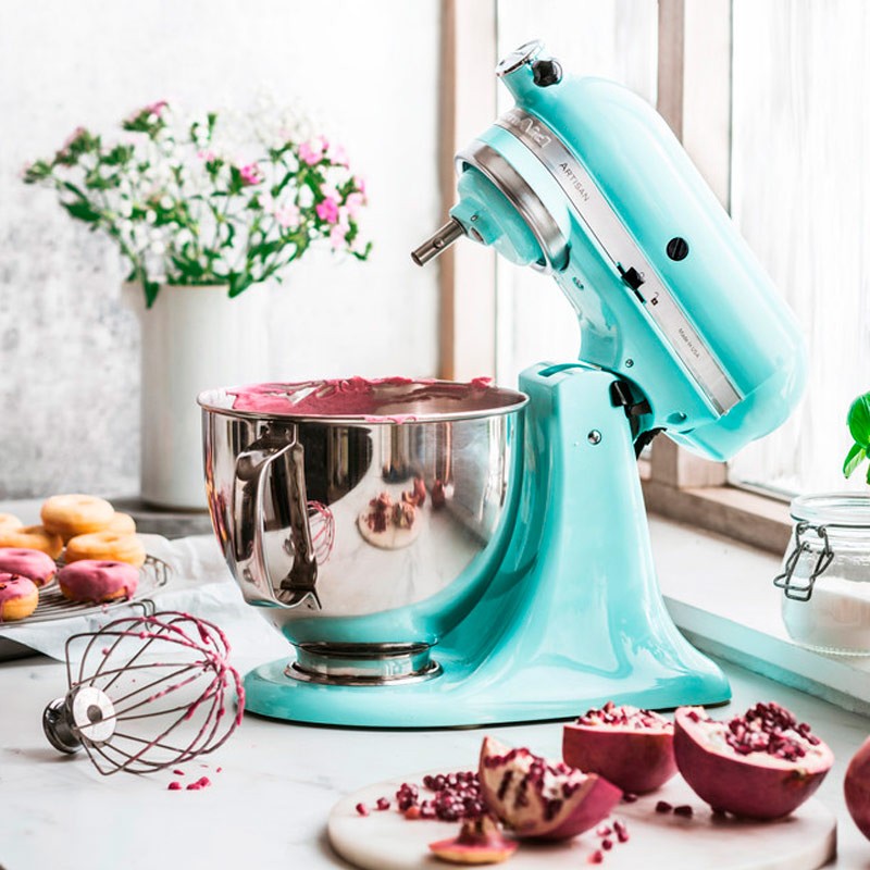 mini Por nombre Vagabundo ▷ KitchenAid Artisan 5KSM175PSEIC Elegance Azul hielo 4.8 litros |  PepeBar.com