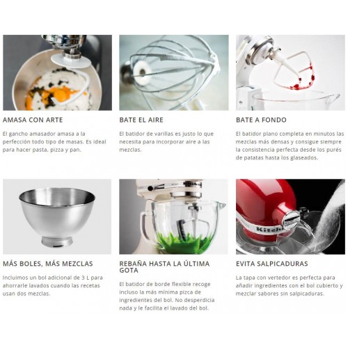 KitchenAid Artisan 5KSM175PSEIC Elegance Azul hielo 4.8 litros Comprar KitchenAid Artisan 5KSM175PSEIC Elegance Azul hielo 4.8 litros en Pepebar
