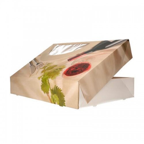 Comprar 5 Cajas para catering con ventana diseño Orquídea 8 cm x 46 cm x 31 cm (una pieza) en Pepebar