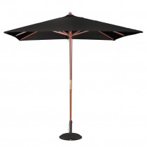 Parasol hosteleria cuadrado color negro 2,5m diam. Bolero GH990 - Catálogo Sombrillas Hostelería