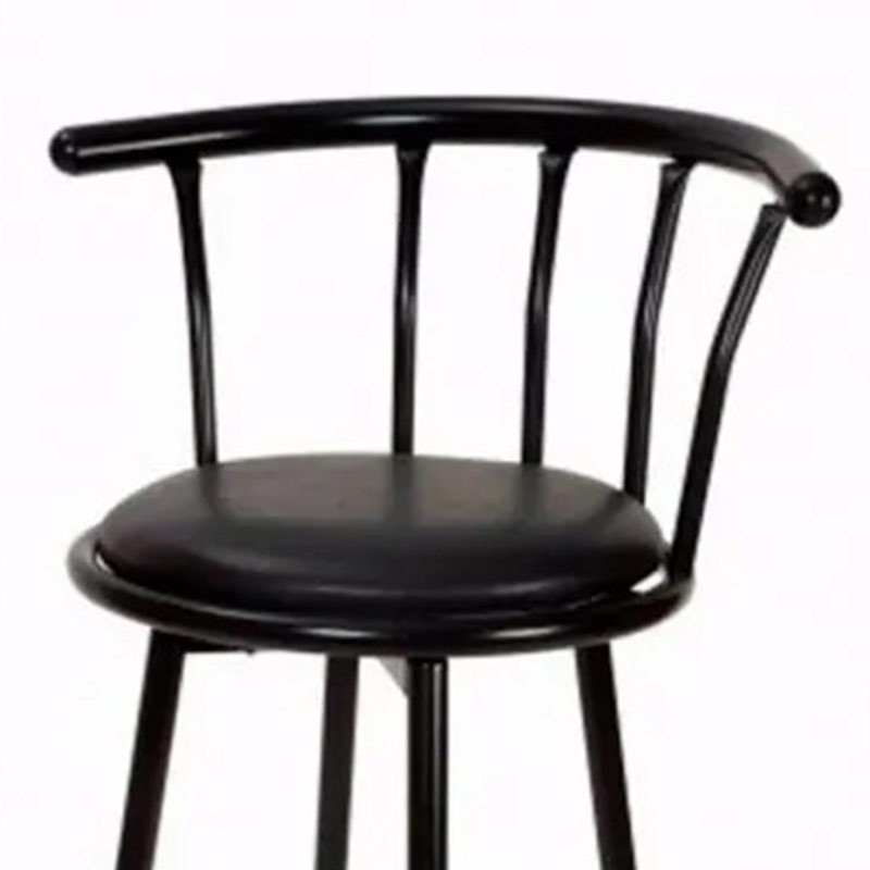 Comprar Taburete de bar giratorio Brice negro acolchado Hobeto MVC5798 en Pepebar