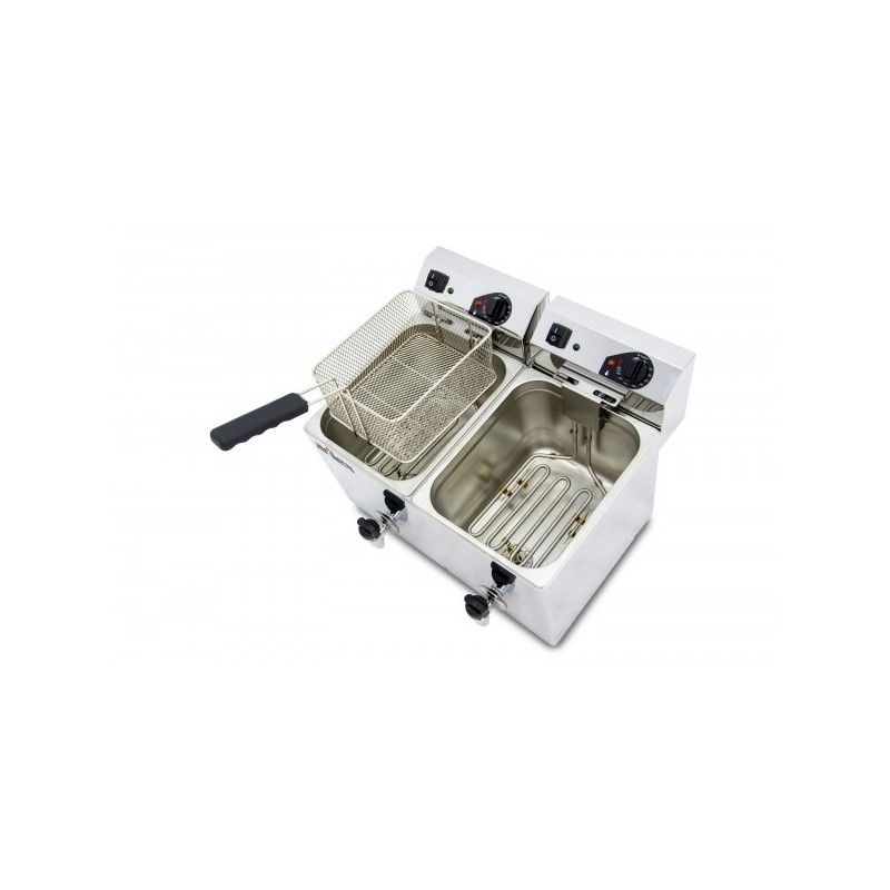 Comprar Freidora doble con grifo 10 + 10 litros EVO1010G en Pepebar