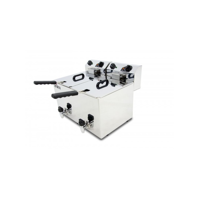 Comprar Freidora doble con grifo 10 + 10 litros EVO1010G en Pepebar