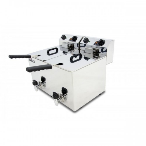 Comprar Freidora doble con grifo 10 + 10 litros EVO1010G en Pepebar