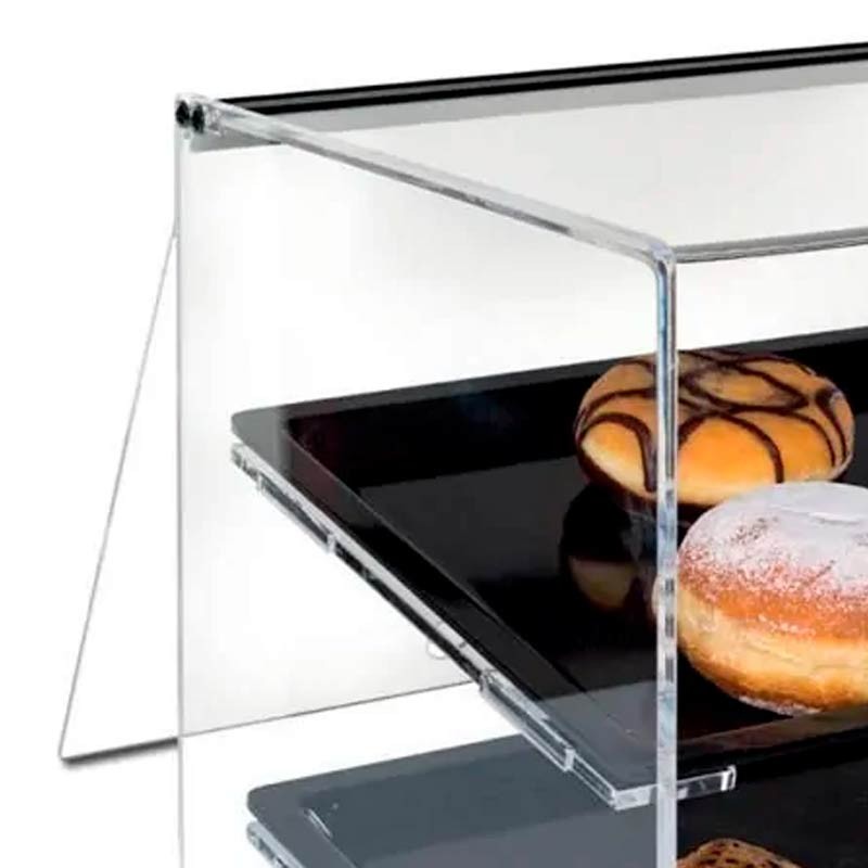 Comprar Vitrina neutra de metacrilato bandeja GN Varias medidas y estantes VGN y VE2GN VG en Pepebar