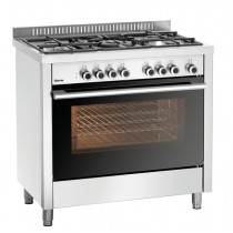 Cocina de gas industrial de 5 fuegos con horno eléctrico Bartscher 1519811 - Pepebar Cocina de gas industrial de 5 fuegos con horno eléctrico Bartscher 1519811 - Catálogo Cocinas industriales con horno