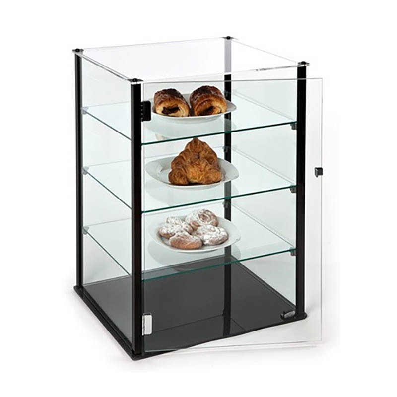 Vitrina neutra expositora 3 estantes Expo Black-1 varias medidas con y sin luz VG Comprar Vitrina neutra expositora 3 estantes Expo Black-1 varias medidas con y sin luz VG en Pepebar