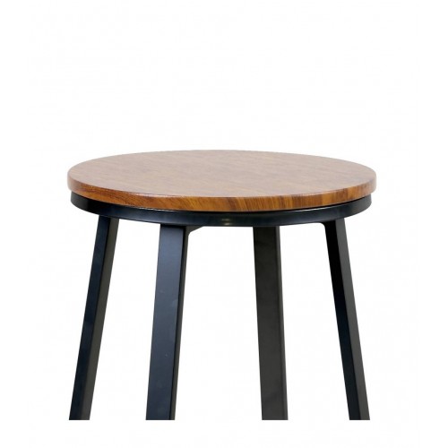 Comprar Taburete Titan negro con asiento madera envejecida 206390(A3) en Pepebar