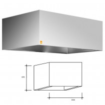 Campana extractora industrial para vahos 200cm