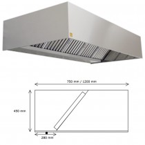 Campana extractora industrial Eco R sin motor 200 cm