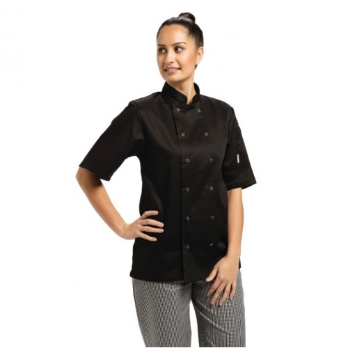Comprar Chaquetilla de cocina manga corta color negro Vegas A439-L en Pepebar