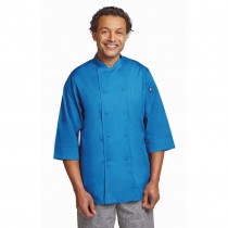Chaquetilla cocinero con mangas de tres cuartos color azul B178-L