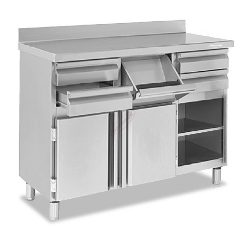 Comprar Mueble mostrador cafetero Inox 1375mm ancho CMC-140 en Pepebar