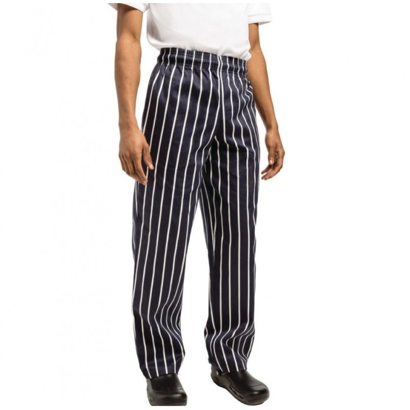 Pantalón de cocina rayas azules y blancas A060 Chef Works | ⬆Mejor precio  en PepeBar.com