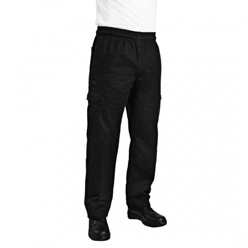 OFERTA FLASH】⚡ Pantalones cocina ajustados negro B222 Works | PepeBar.com