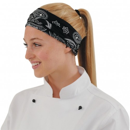 Comprar Pañuelo cocina Buff motivo cashmere negro A289 en Pepebar