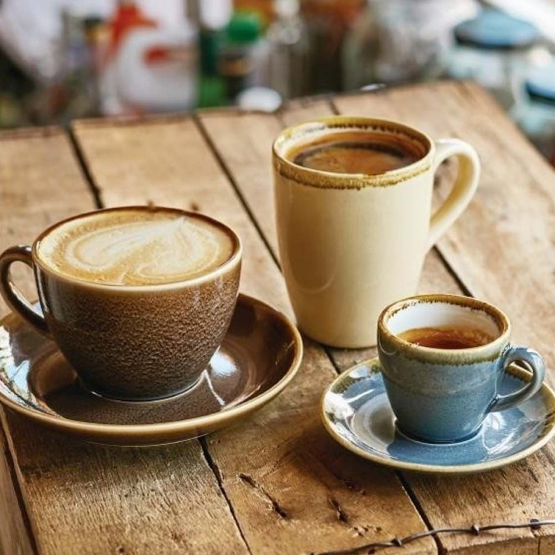 ▷ Taza café con leche 230 ml estilo arena vidriado 6 ud GP330