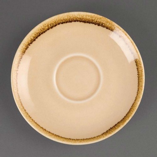 Comprar Plato para taza de café de 230 ml arena vidriado 6ud. GP331 en Pepebar