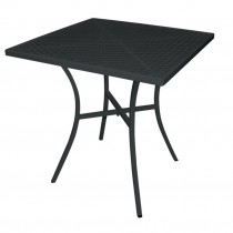 Mesa cuadrada de acero para terraza negra GG706