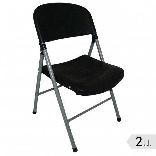 Silla plegable de color negro para interior y exterior Bolero CE693 2 unidades Comprar Silla plegable de color negro para interior y exterior Bolero CE693 2 unidades en Pepebar