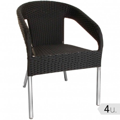 Comprar Silla Bistro de mimbre cruzada Bolero CG223 4 unidades en Pepebar