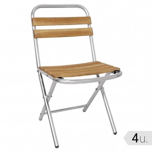 identificación restaurante Definición TOP VENTAS Silla plegable Bolero aluminio y madera fresno GL980 4 unidades  | Mejor precio en PepeBar.com