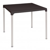 Mesa Bolero con patas de aluminio cuadrada 750mm negra GJ970