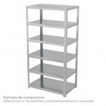 Estantes para estantería de pie de acero inox profundidad 600 mm