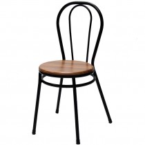 Silla Bistrot hierro nogal Hobeto SC23077C