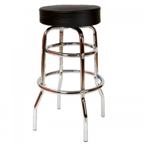 Comprar Taburete acolchado Aros polipiel negro Hobeto MVC5667 en Pepebar