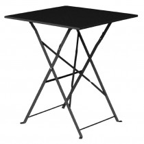 Mesa de acero cuadrada para terraza Bolero negra (600 x 600mm) GK989