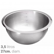 Bol de preparación de acero inoxidable graduado 3,5L K564 - Pepebar Bol de preparación de acero inoxidable graduado 3,5L K564 - Catálogo Bols de acero inoxidable