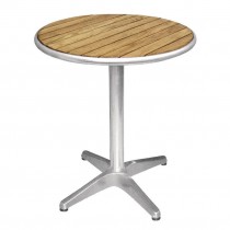 Mesa redonda alta de fresno 800mm Bolero U429