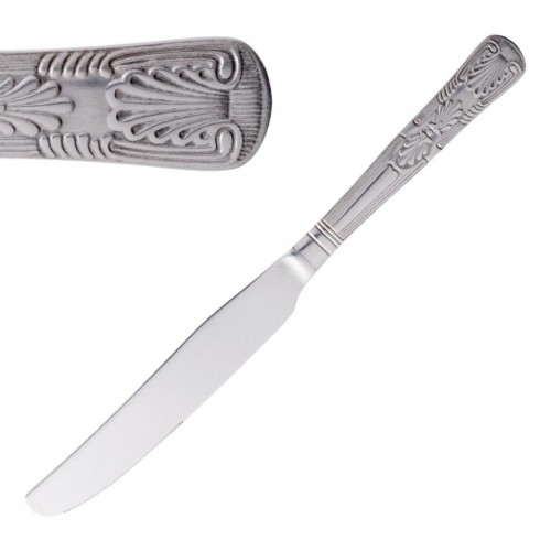 Comprar Cuchillo de mesa mango macizo Kings 24cm. 12ud. acero inoxidable D682 en Pepebar