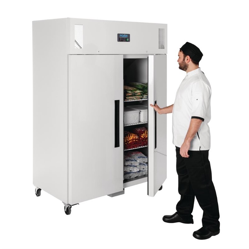 Congelador Armario Gastronorm doble puerta blanco 1200 litros Polar CD616 Comprar Congelador Armario Gastronorm doble puerta blanco 1200 litros Polar CD616 en Pepebar