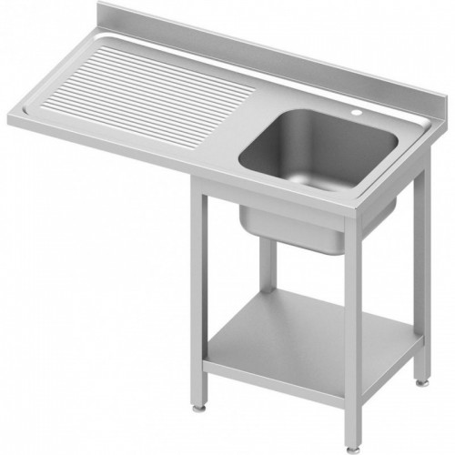 Comprar Fregadero inox con 1 cuba y escurridor con espacio para lavavajillas 1200mm Stalgast Varias opciones en Pepebar